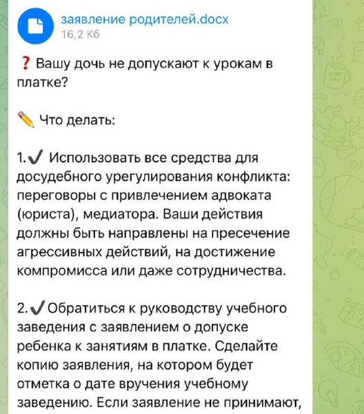 Неожиданно стало известно о методике внедрения хиджабов в школы РФ