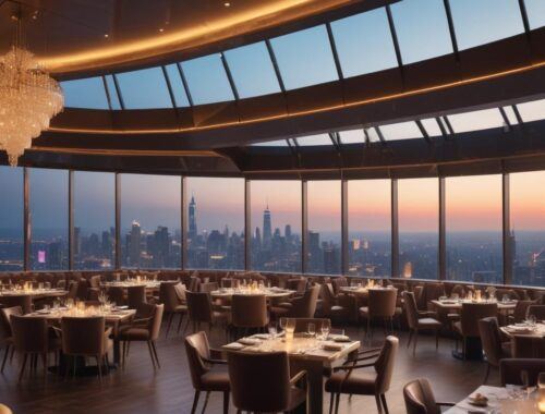 Панорамный ресторан с гастрономическими шоу и обзорной площадкой